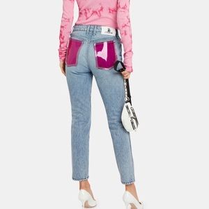 NWT Jordache Straight Leg Denim with Pink Pockets